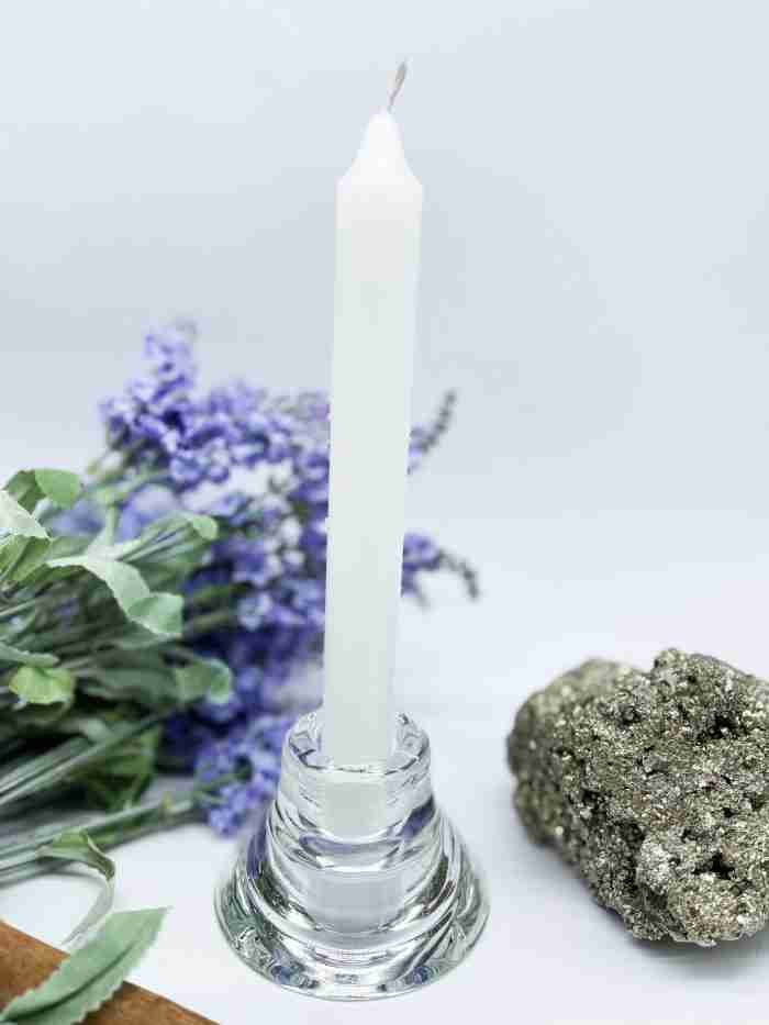 Vela bujía blanca