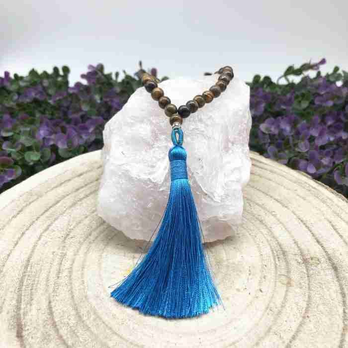 Pulsera Japa Mala Ojo de Tigre