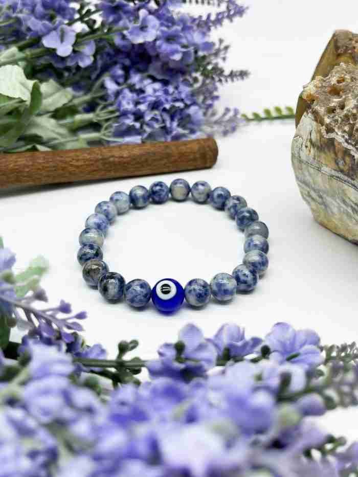 Pulsera sodalita ojo turco mediana