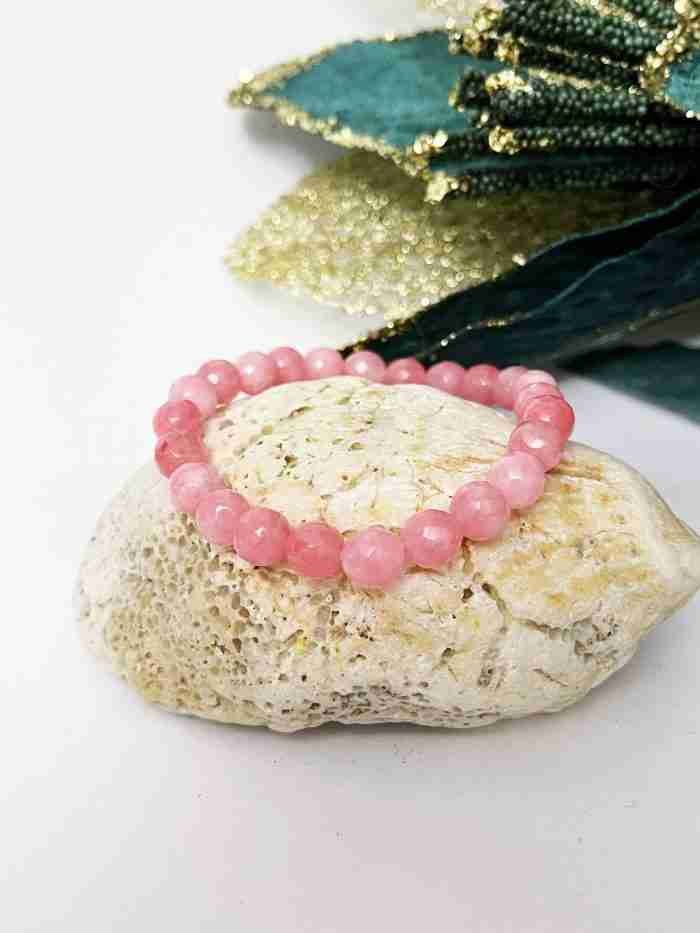 Pulsera jade rosa