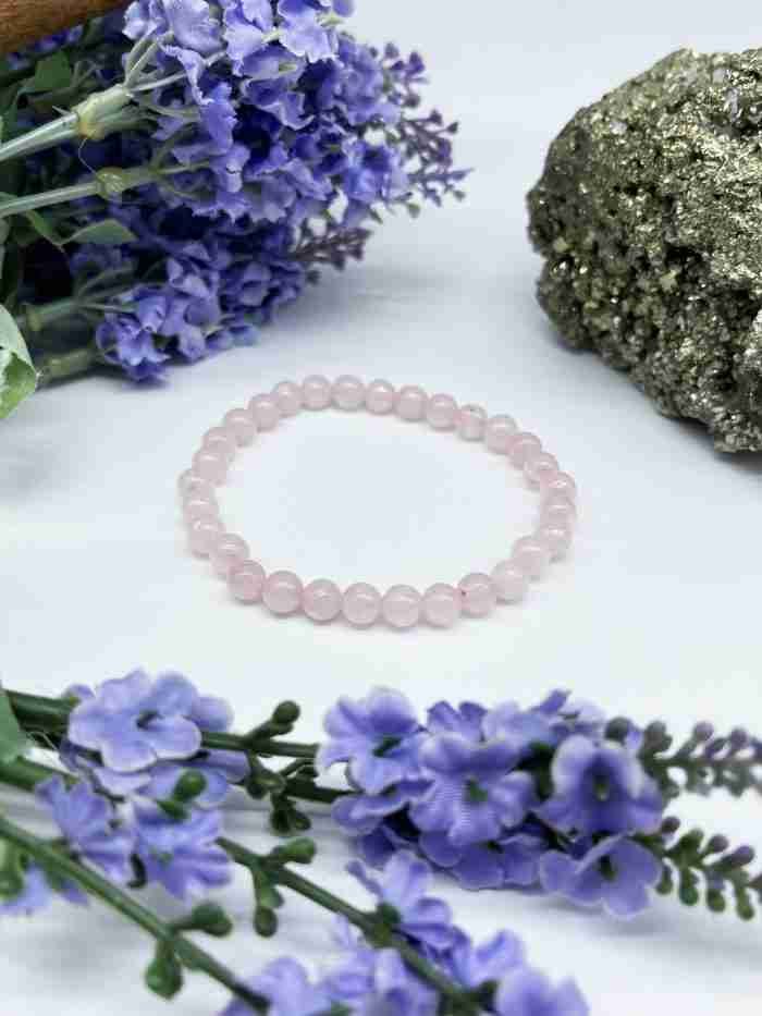 Pulsera cuarzo rosa mediana