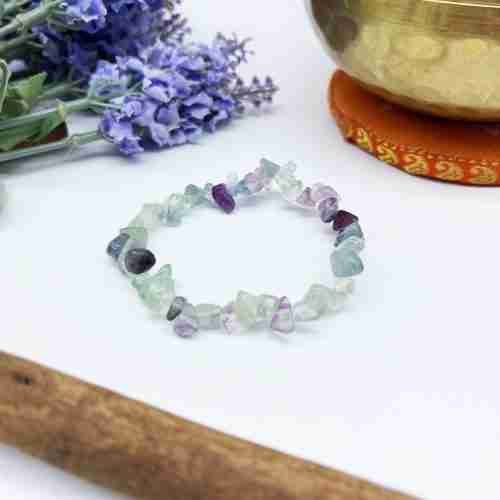 Pulsera chip fluorita