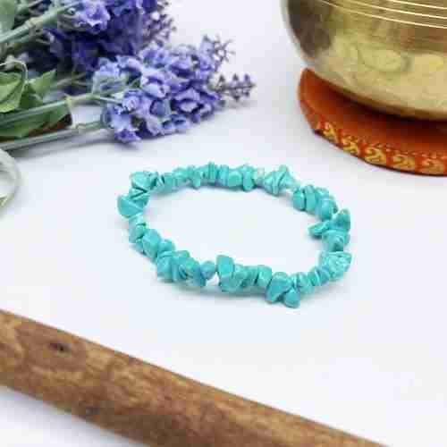 Pulsera chip magnesite azul