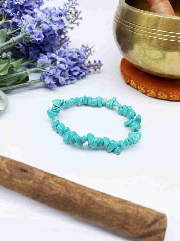 Pulsera chip magnesite azul