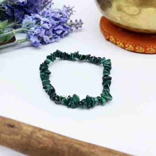 Pulsera chip malaquita
