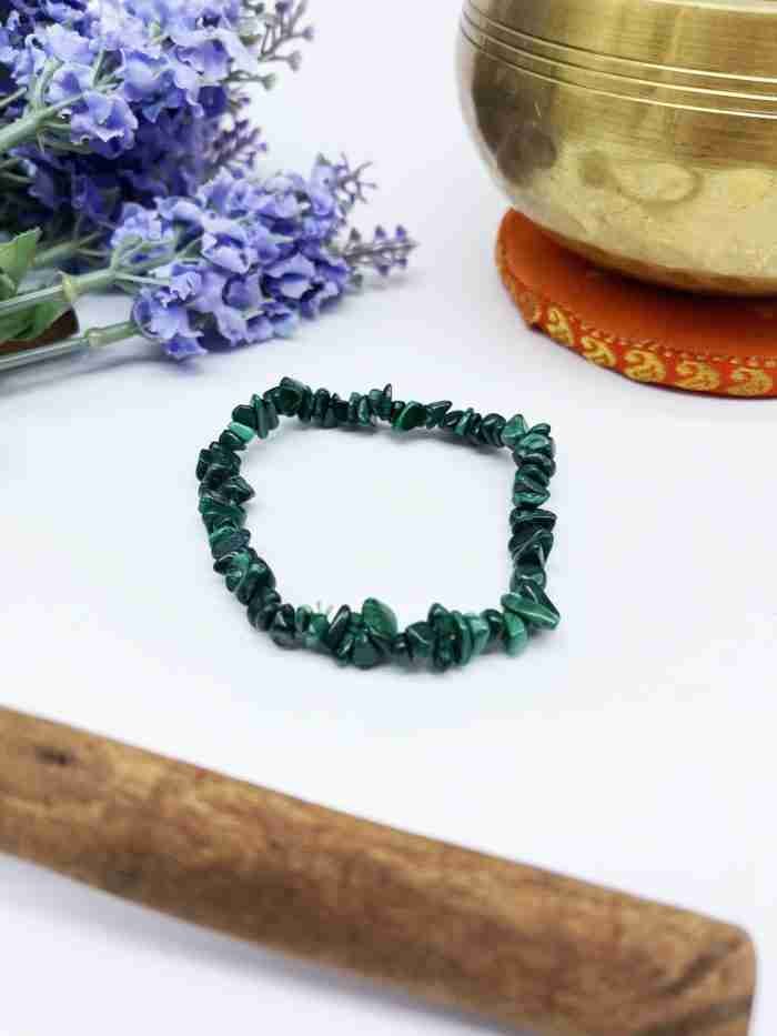 Pulsera chip malaquita
