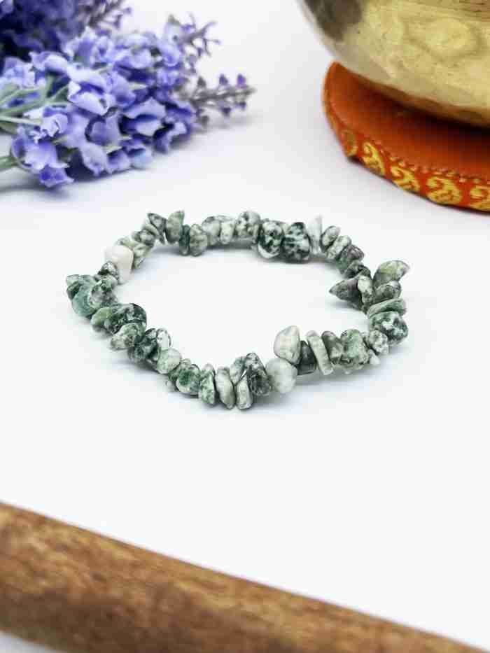Pulsera chip ágata musgo